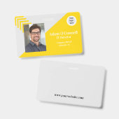 Badge d'ID d'entreprise de conception simple et pe (Avant & arrière)
