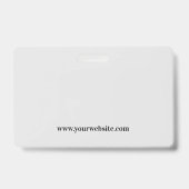 Badge d'ID d'entreprise de conception simple et pe (Arrière)