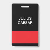 Badge d'ID d'événement Black Red (Arrière)