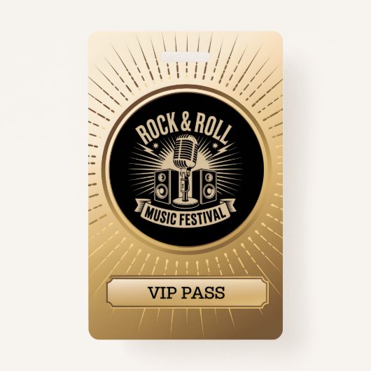 Badge d'ID d'événement VIP All Access Pass (Devant)