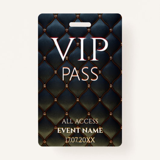 badge d'ID d'événement vip du cool Access Pass (Devant)