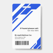 Badge d'ID du gestionnaire professionnel moderne (Dos)