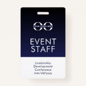 Badge d'ID du personnel de l'événement (Dos)