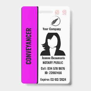 Badge d'ID employé customisé