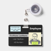 Badge d'ID employé élégant et contemporain (Front with Retractable)