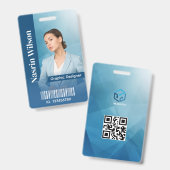 Badge d'ID employé personnalisé (Recto et verso)