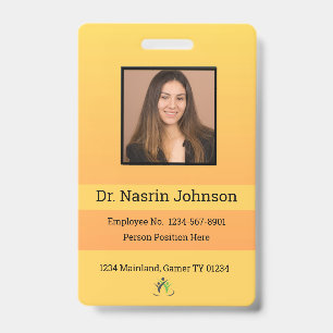 Badge d'ID employé personnalisé