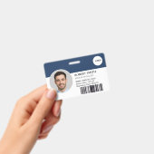 Badge d'ID employé personnalisé avec photo et code (Manuel / portable)