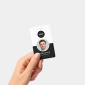 Badge d'ID employé personnalisé avec photo et code (À main)