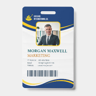 Badge d'ID employé personnalisé de l'entreprise