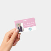 Badge d'ID employé personnalisé - Nom, Photo, Code (Handheld)