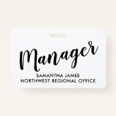 Badge d'ID Modern Manager (Dos)