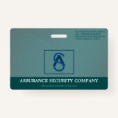 Badge d'ID photo de la garde de sécurité personnal (Dos)