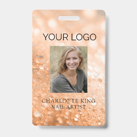 Badge d'ID photo de l'employé de la Parties scinti (Avant)