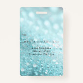 Badge d'ID photo de l'employé de la Parties scinti (Dos)