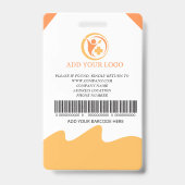 Badge d'ID photo de l'employé de l'hôpital personn (Arrière)