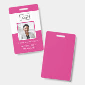 Badge d'ID photo de l'employé de votre logo (Avant & arrière)