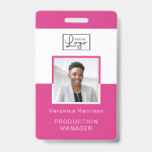 Badge d'ID photo de l'employé de votre logo (Avant)