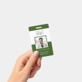 Badge d'ID photo de l'employé de votre logo (Manuel / portable)
