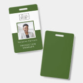 Badge d'ID photo de l'employé de votre logo (Avant & arrière)