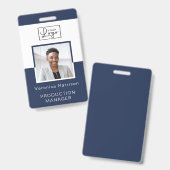 Badge d'ID photo de l'employé de votre logo (Front & Back)