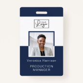 Badge d'ID photo de l'employé de votre logo (Devant)