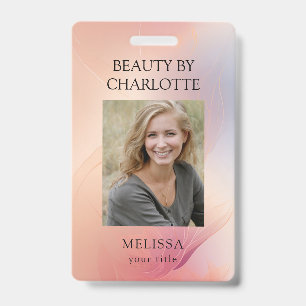 Badge d'ID photo de l'employé moderne