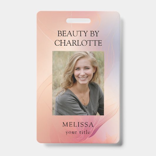 Badge d'ID photo de l'employé moderne (Avant)