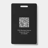 Badge d'ID photo de l'employé | Noir et violet | C (Back)