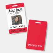 Badge d'ID photo de l'employé personnalisé (Avant & arrière)
