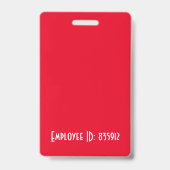Badge d'ID photo de l'employé personnalisé (Arrière)