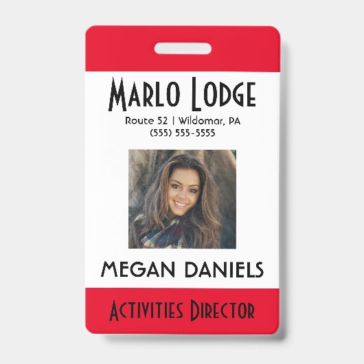 Badge d'ID photo de l'employé personnalisé (Avant)