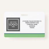 Badge d'ID photo d'employé de l'entreprise (Dos)