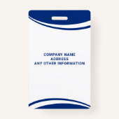 Badge d'ID photo d'entreprise Médicale vétérinaire (Dos)