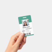 Badge d'ID photo du logo de l'employé (Manuel / portable)