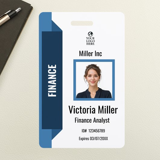 Badge d'ID photo personnalisé de l'employé de l'en