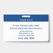 Badge d'ID professionnel personnalisé double face (Arrière)