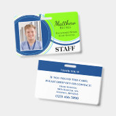 Badge d'ID professionnel personnalisé double face (Avant & arrière)