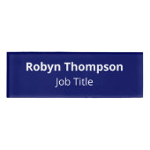 Badge D'identification Acrylique Nom professionnel Balise Magnetic Navy B (Devant)