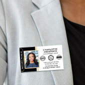 Badge D'identification Agent de signature de prêt public notaire classiqu