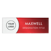 Badge D'identification Ajouter un logo | Titre d'aimant moderne simple él (Devant)