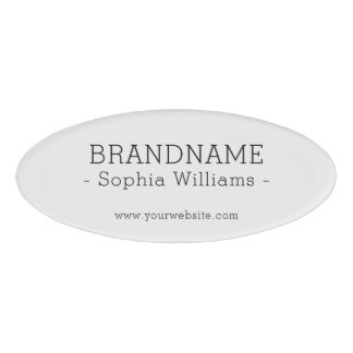 Badge D'identification Ajouter votre BRANDNAME simple Classic