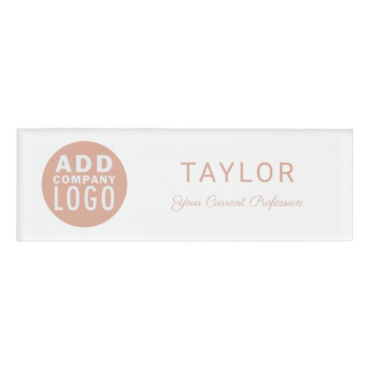 Badge D'identification Ajouter votre logo d'entreprise Événements d'emplo (Devant)