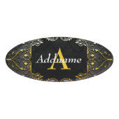 Badge D'identification Ajouter votre nom et votre initiale (Devant)