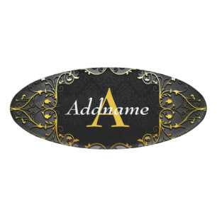 Badge D'identification Ajouter votre nom et votre initiale