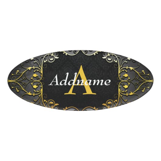 Badge D'identification Ajouter votre nom et votre initiale (Devant)