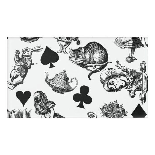 Badge D'identification Alice White Rabbit Wonderland Classic (Devant)