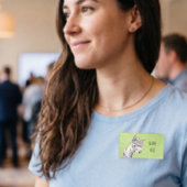Badge D'identification Alpaca sur l'étiquette de nom du rectangle vert