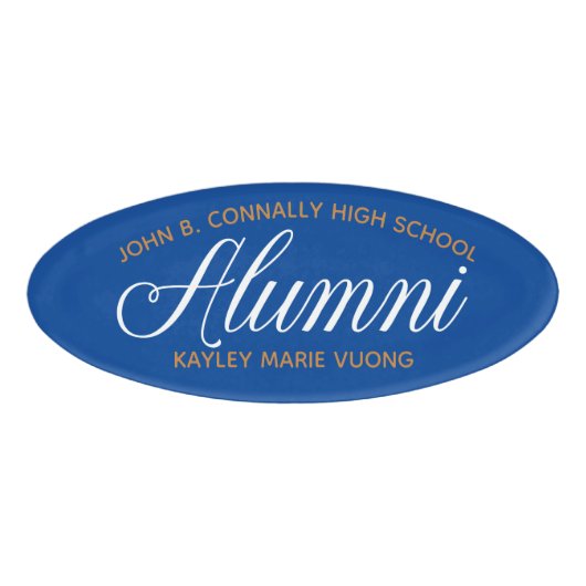 Badge D'identification Alumi Blue Gold Lycée sur mesure (Devant)