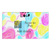 Badge D'identification Analyser pour payer ajouter Q R logo de l'entrepri (Devant)